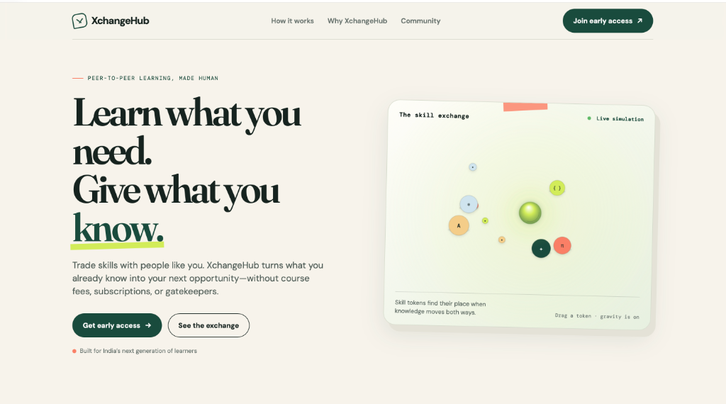 XchangeHub product screenshot